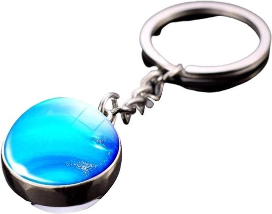 Sistema Solare Portatile con Pianeti Luminosi Chiave con Doppia Finestra Sferica Regalo per Bambini e Amici - Modello Neptunus S