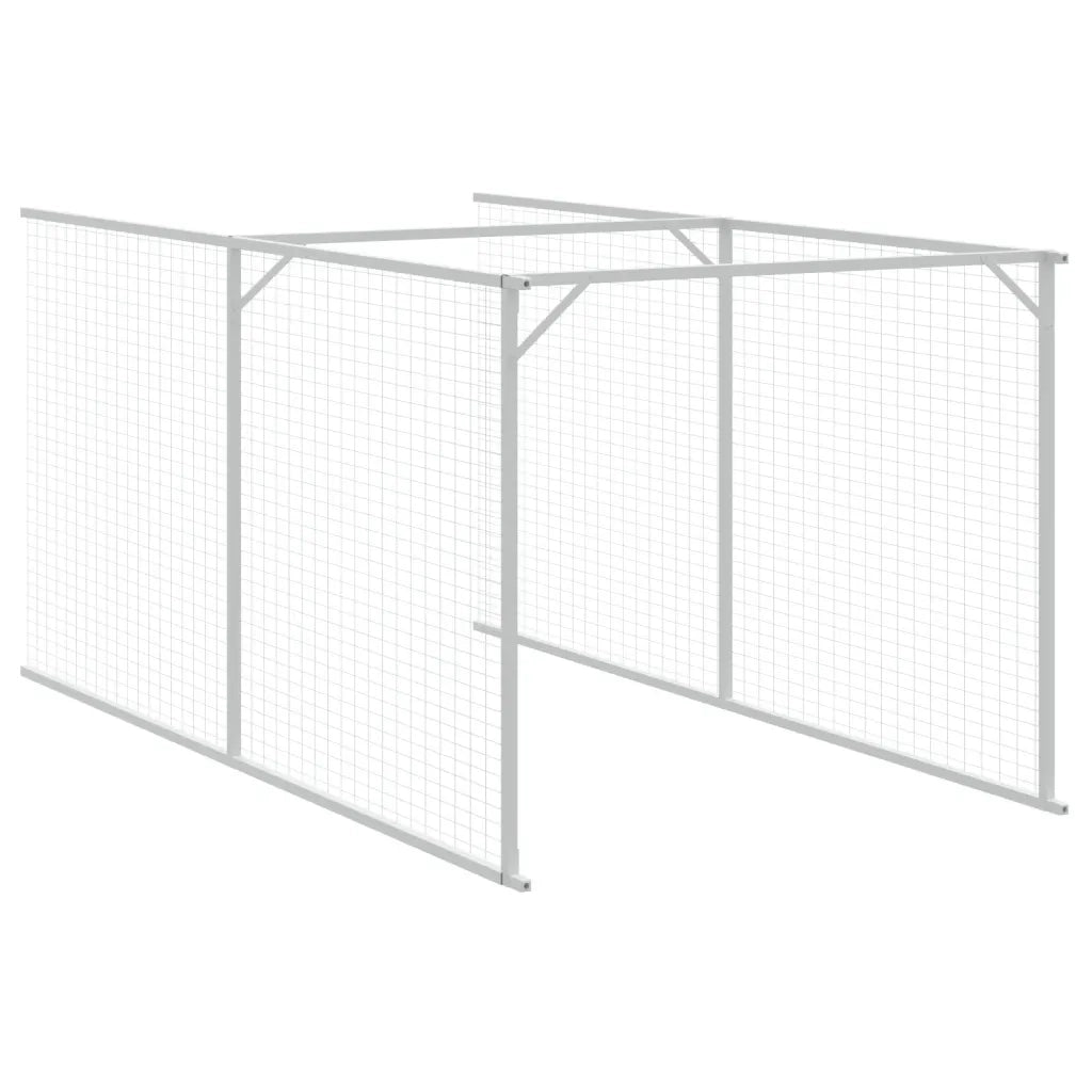 Casetta Cani con Tetto Antracite 117x813x123 cm Acciaio Zincato 3189061