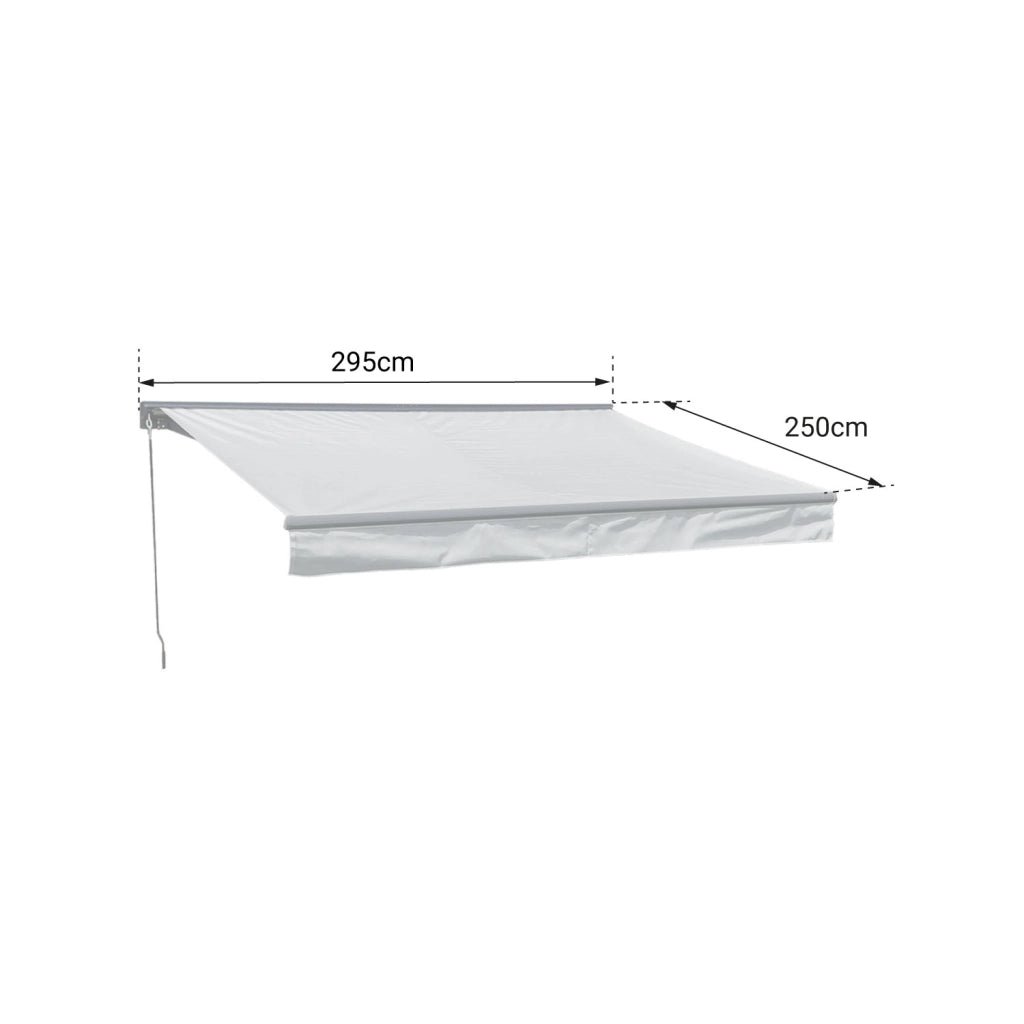 Tenda SAULE 2,95 × 2,5 m con semicupio - Tessuto grigio e struttura grigia