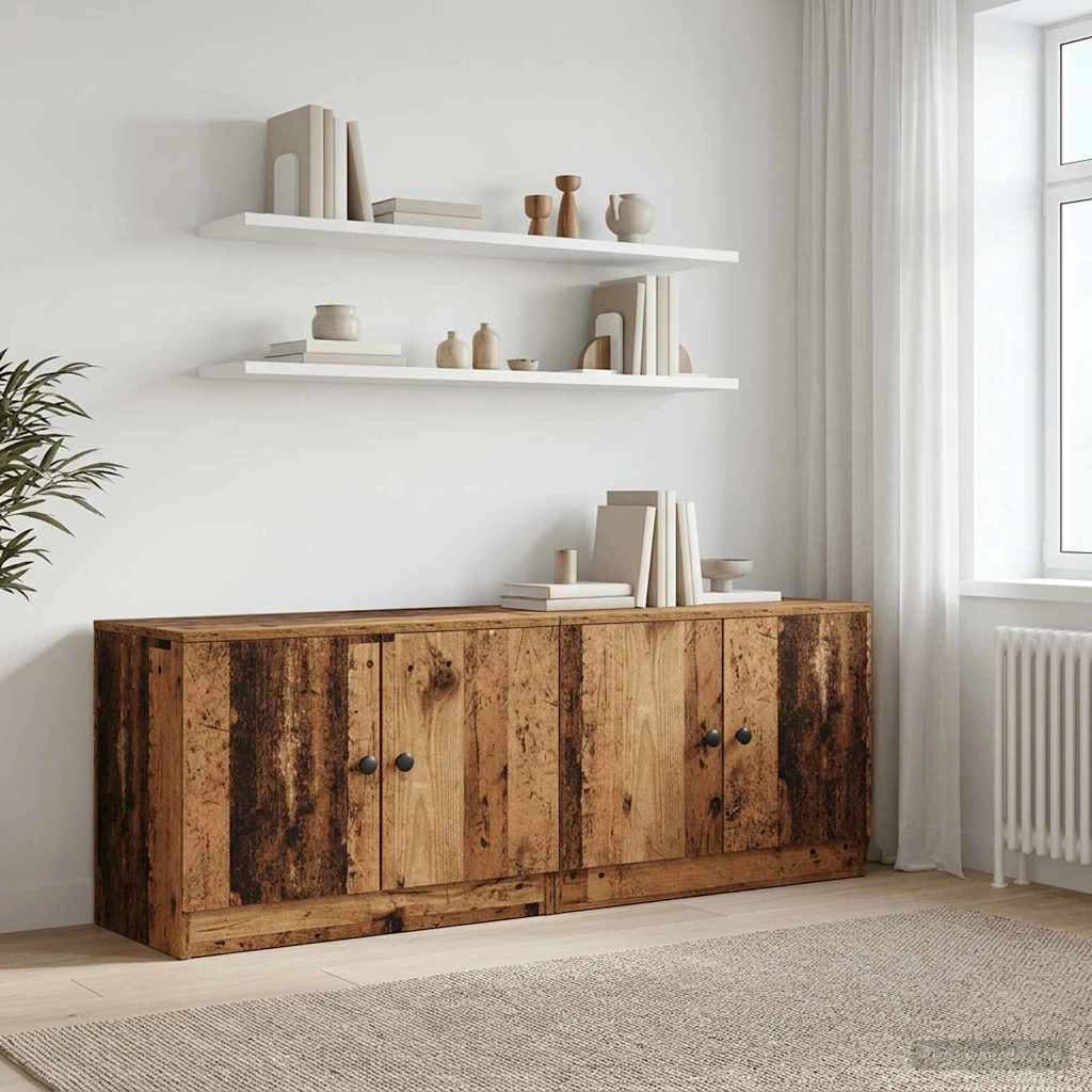 Armadio di stoccaggio per letto a soppalco 2 pz Legno antico 893721