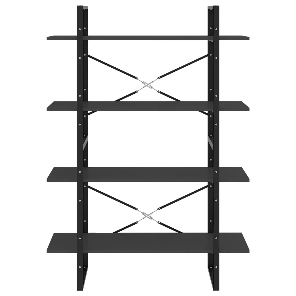 Libreria a 4 Ripiani Grigia 100x30x140 cm in Truciolato