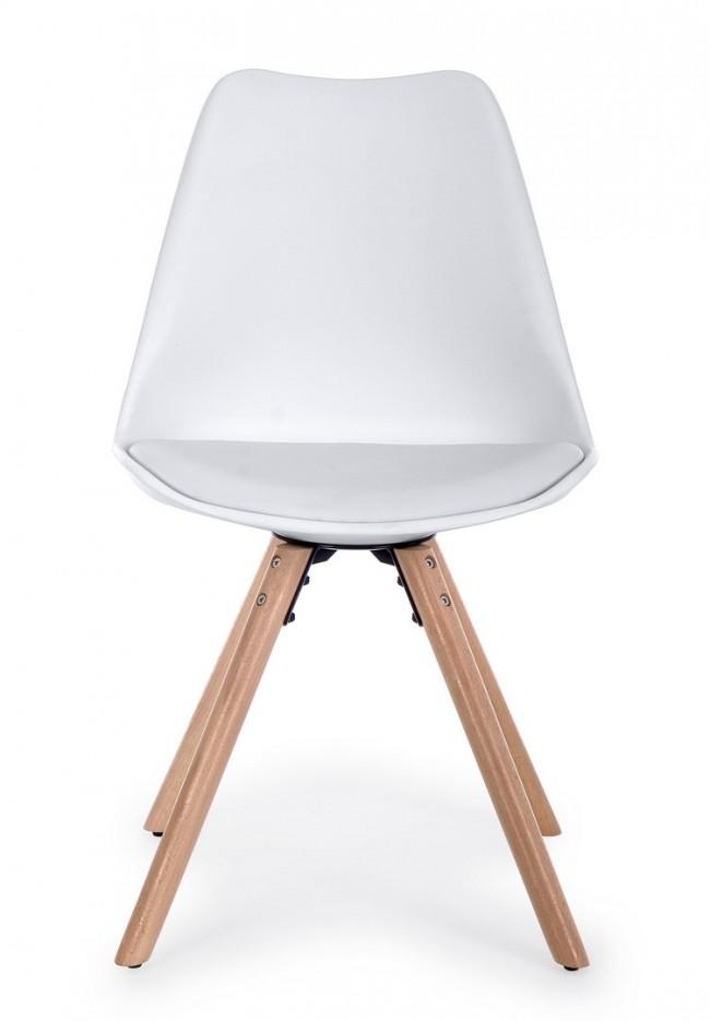 Set 4 Sedie 54x49x83,5 cm in Similpelle Bianco