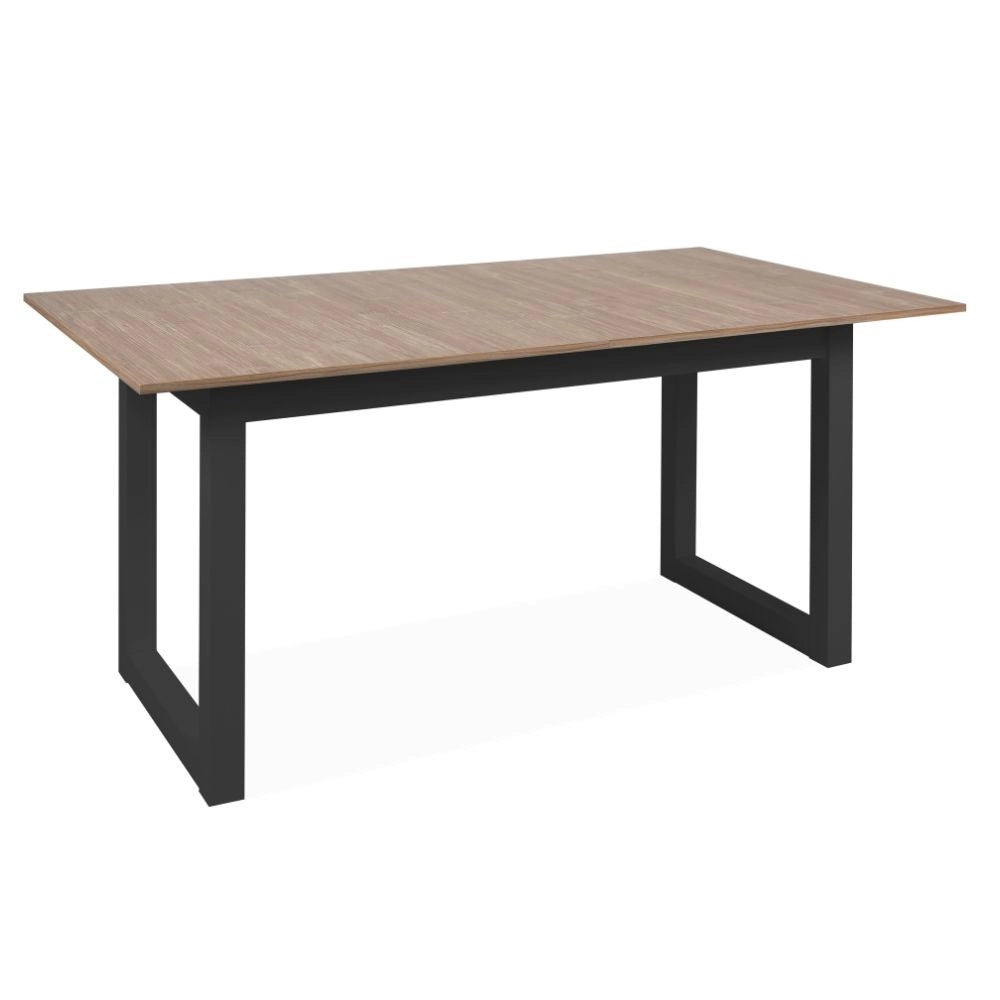 Tavolo allungabile Austin80A piano color legno e gambe antracite 160x90x75