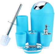 Set di accessori da bagno - 6 pezzi - Dispensatore di sapone - Orecchiette per spazzola da denti - Spazzola per il water - Sostenibile - Materiali di alta qualità - Set da bagno