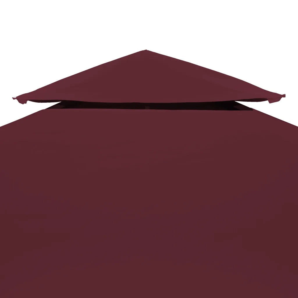 Copertura Superiore per Gazebo a 2 Strati 310g/m2 3x3m Bordeaux CFW3617834