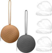 5 confezioni di flessibili per biberon per viaggio, 2 confezioni di contenitori di conservazione di flessibili in silicone e 3 confezioni di contenitori di flessibili in plastica trasparente per bambini (marrone + grigio scuro)