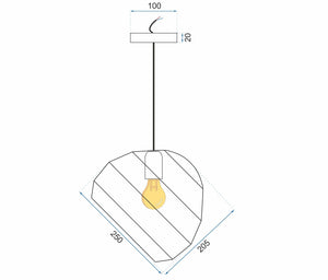 Lampada Da Soffitto Pensile Palla APP382-1CP