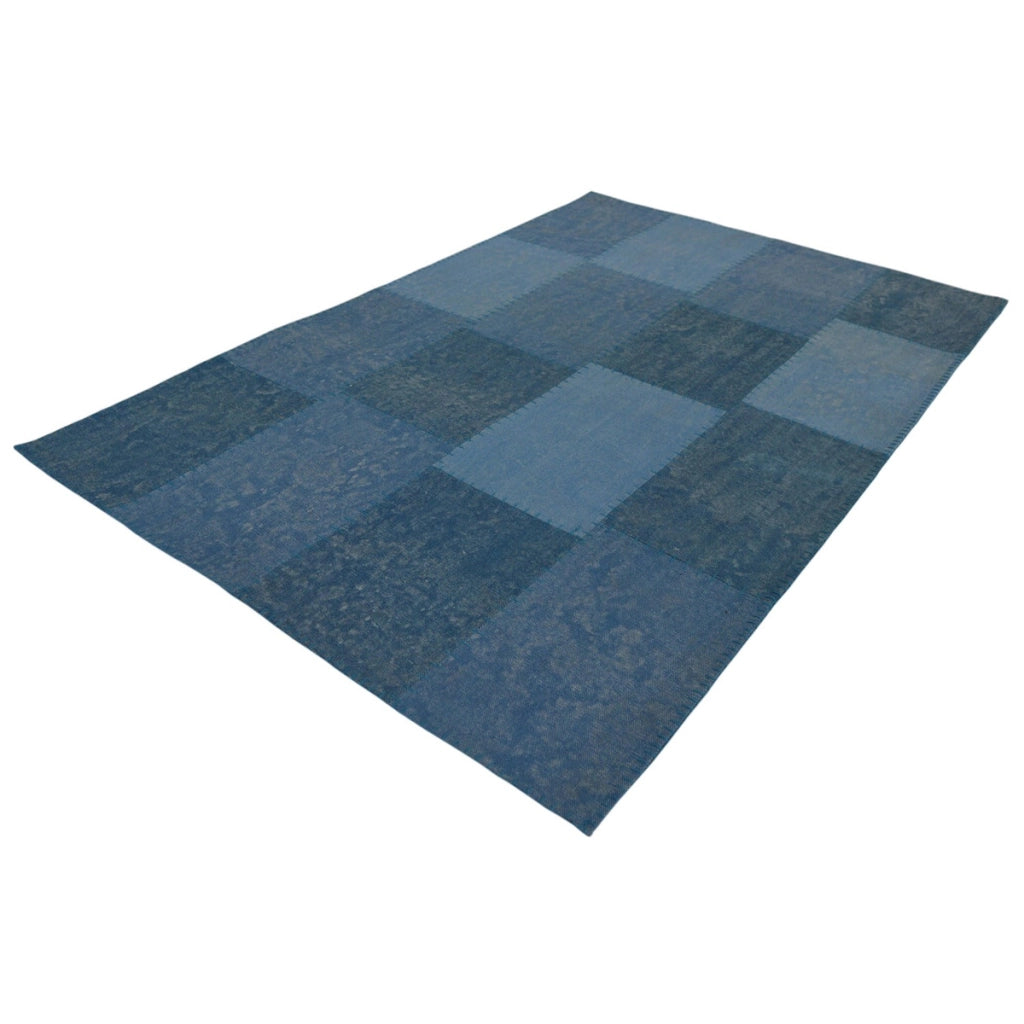 Tappeto Vintage Lyrical 100 in Cotone Blu Patchwork