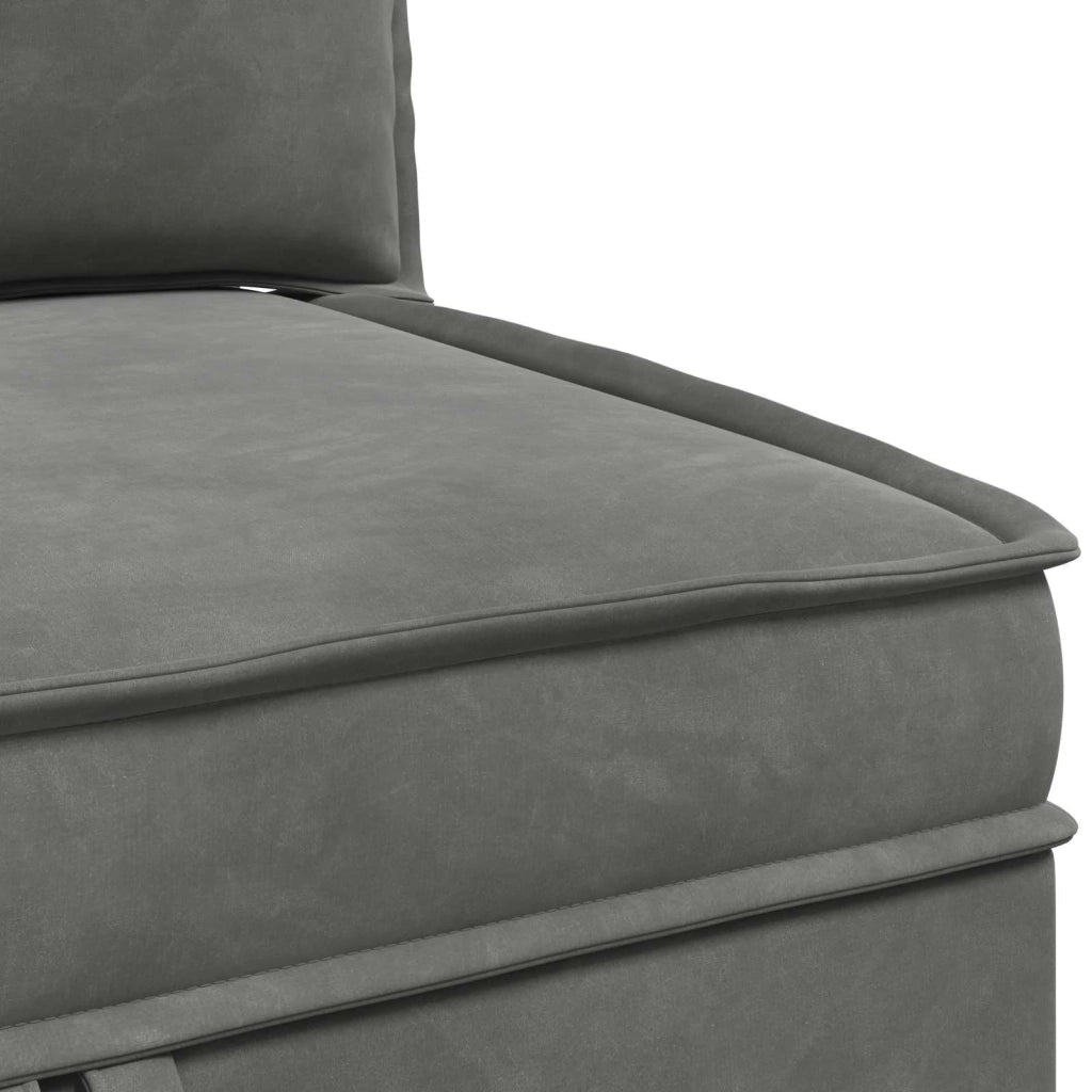 Divano | Divano da soggiorno | Sofa con Stoccaggio Grigio Scuro Velluto