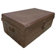 Valigia artigianale in metallo, 67x37x25h cm