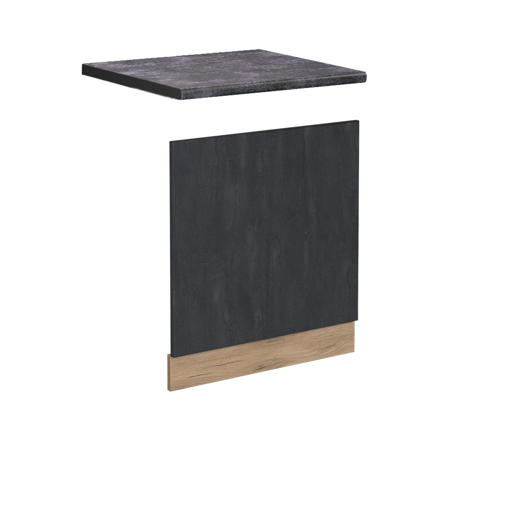 Pannello frontale R-Line Calce nera/Rovere dorato 60 cm PL Antracite Vicco