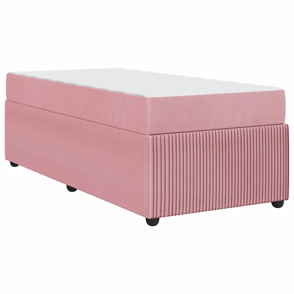Struttura del letto con materasso-Giroletto con materasso Rosa 90 x 190 cm Tessuto 922654