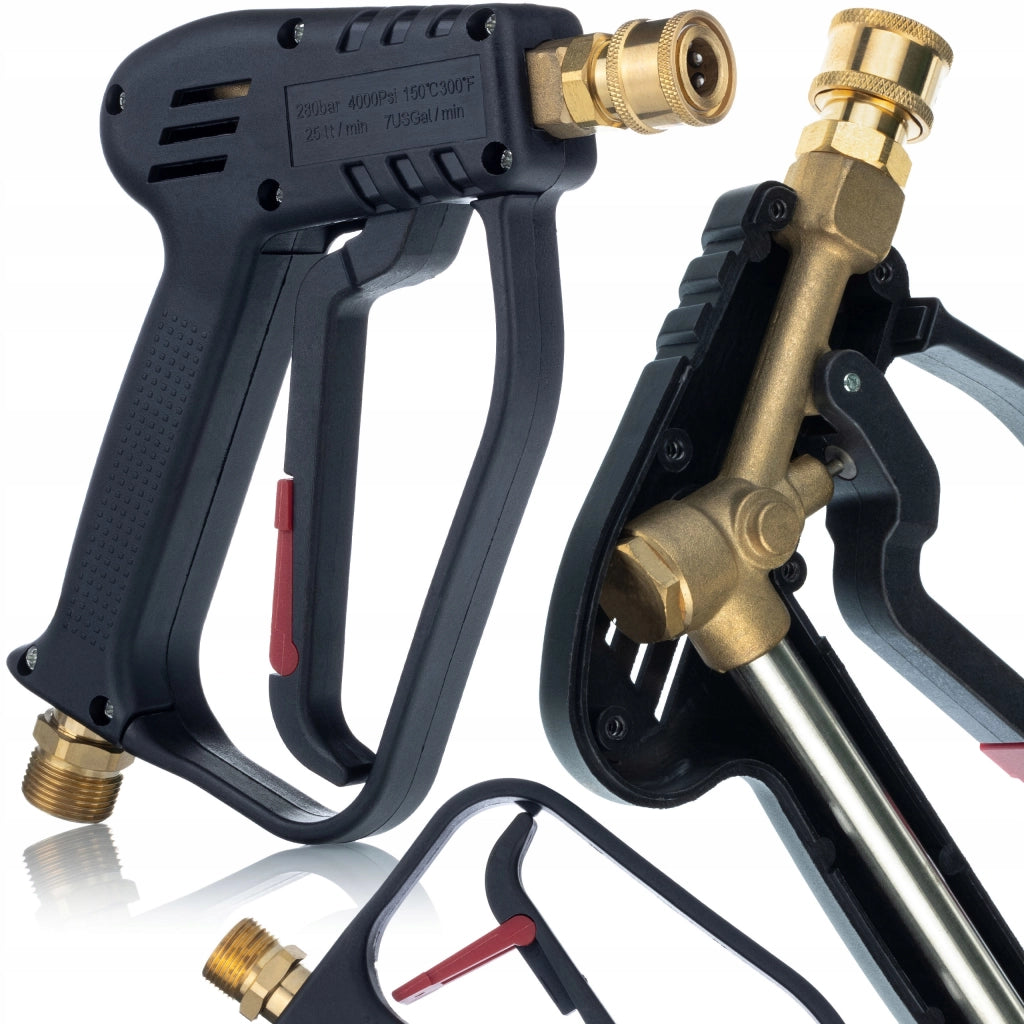 Pistola per Idropulitrice con Set di 5 Ugelli + Adattatore Easy!Lock M22 + Schiumogeno 1L – Compatibile con Kärcher HD
