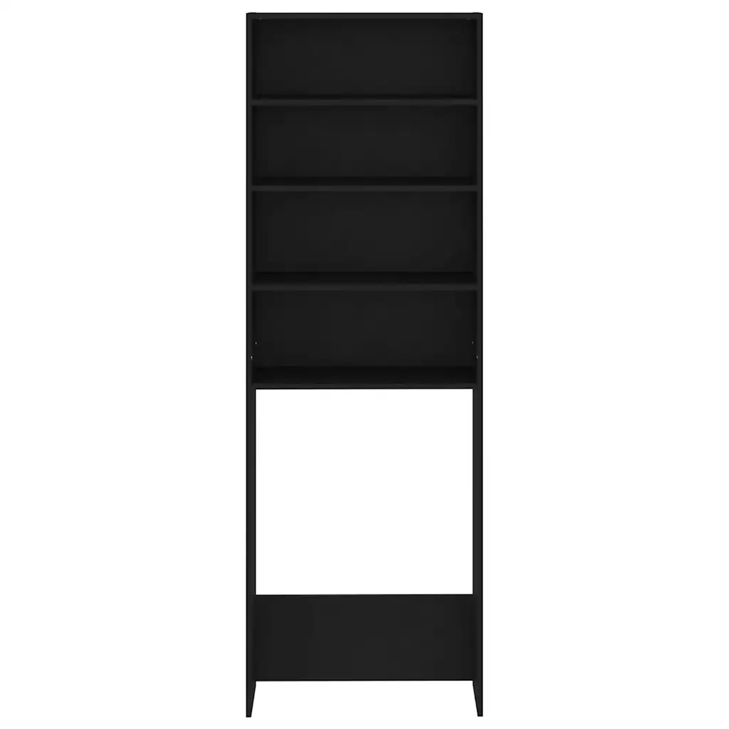 Mobile per Lavatrice Nero 64x24x190 cm 808405