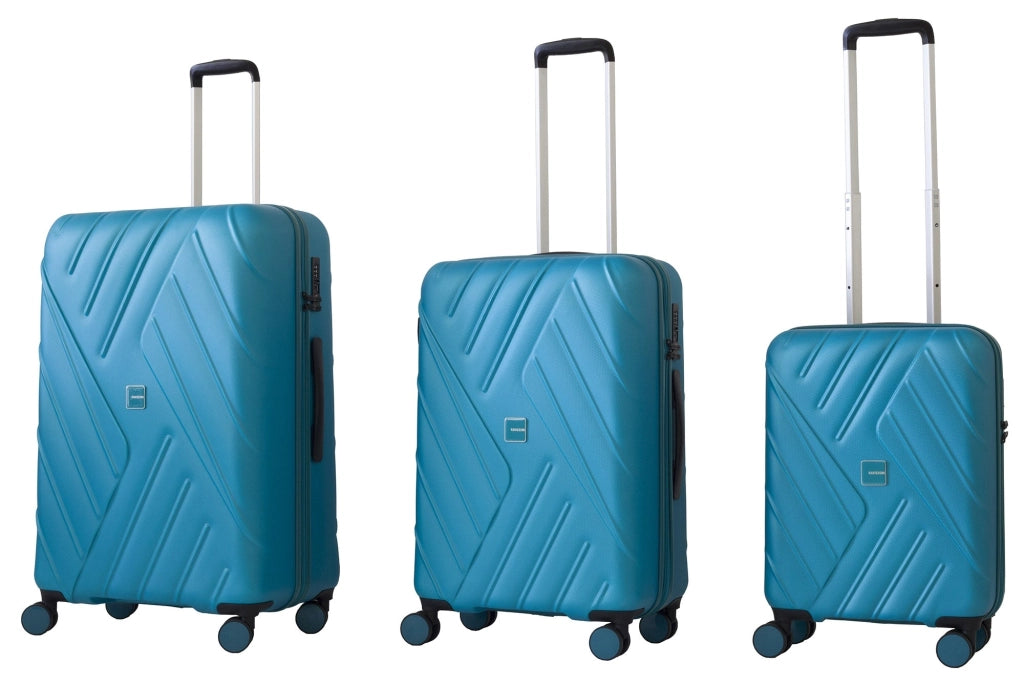 Set 3 Valigie Trolley Rigide in ABS 4 Ruote TSA Ravizzoni Mojito Verde Smeraldo