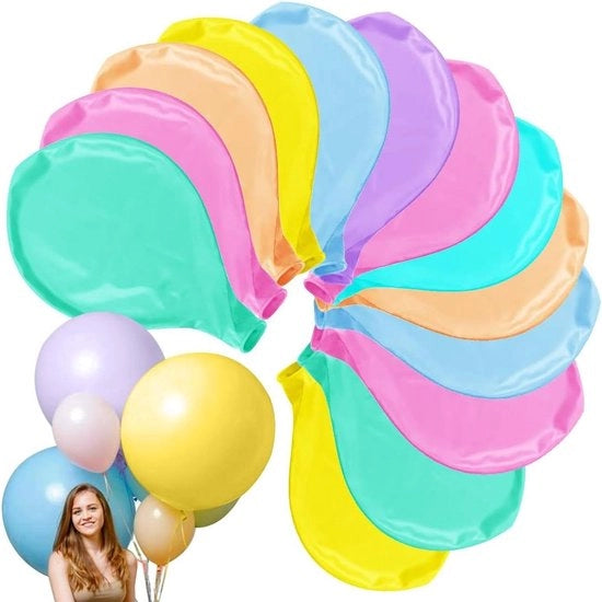 Ballooncini Plus - Pacchetto di 18 grandi palloni di latex da 45 cm - Palloni pastello per diverse occasioni come compleanni, matrimoni e altro