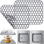 Matte silicatizzate pieghevoli termoresistenti per vasca da bagno 2 pezzi - Protezioni antiscivolo per vasca da bagno