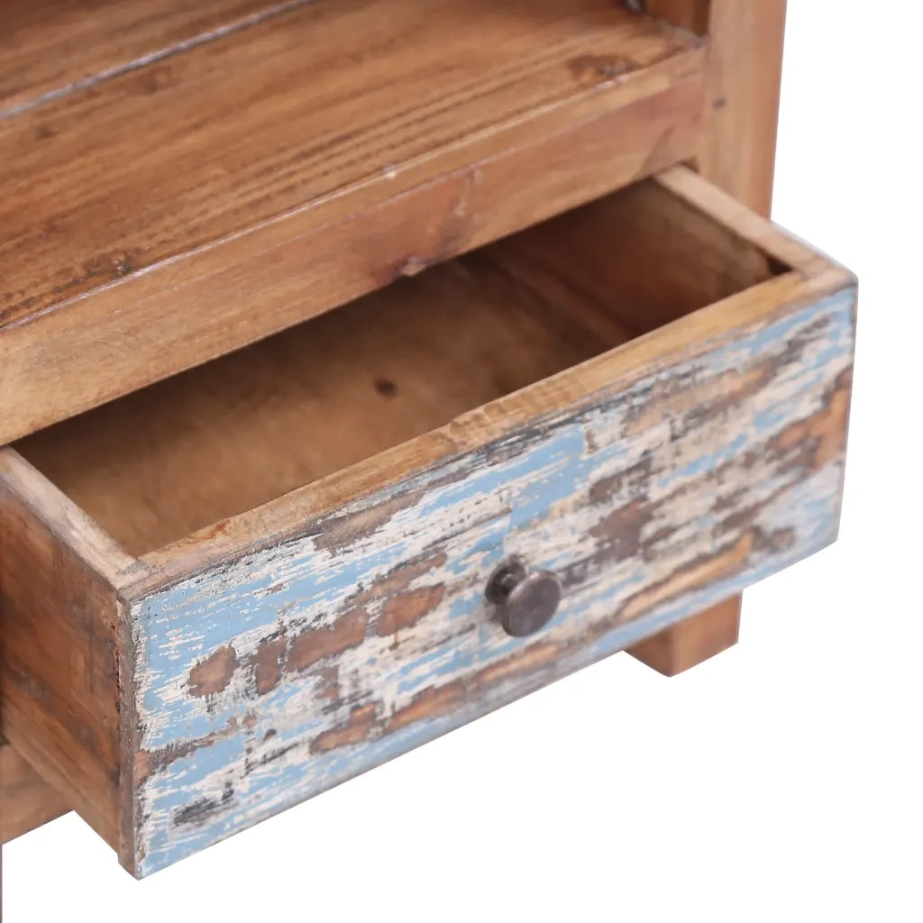 Comodino | Armadio da Notte | Mobiletto da notte 41x30x50 cm in Legno Massello di Mogano
