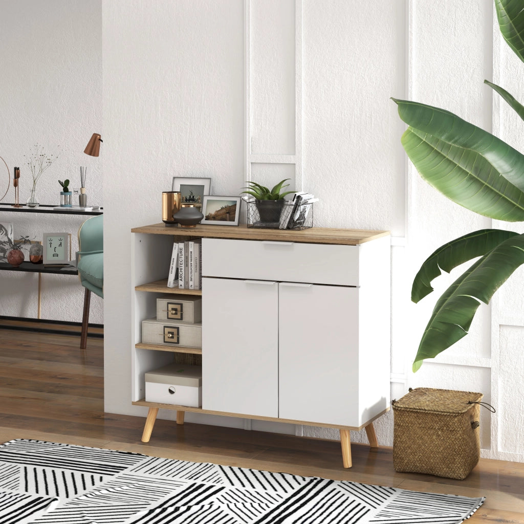 Armadio da cucina ¨C zephmum ¨C bianco 95x35x85 cm