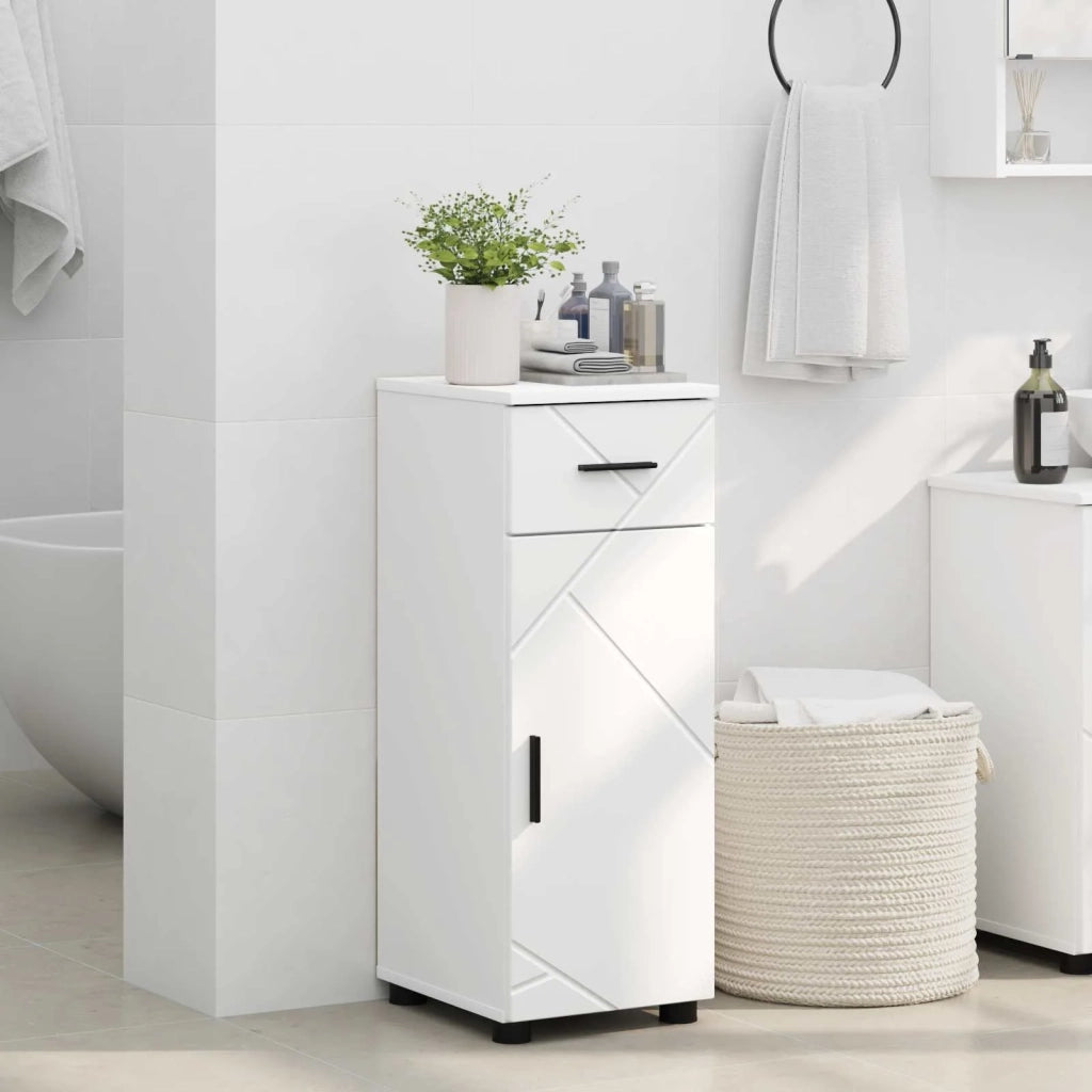Mobile da Bagno con cassetto con porta Bianco 30 x 35 x 80 cm 883324