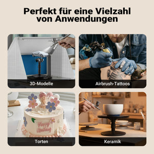 Compressore aerografo HO-826, aria compressa 45-52 l/min, compressore per pistola aerografo, serbatoio olio da 2000 ml, 3-8 bar per aerografia