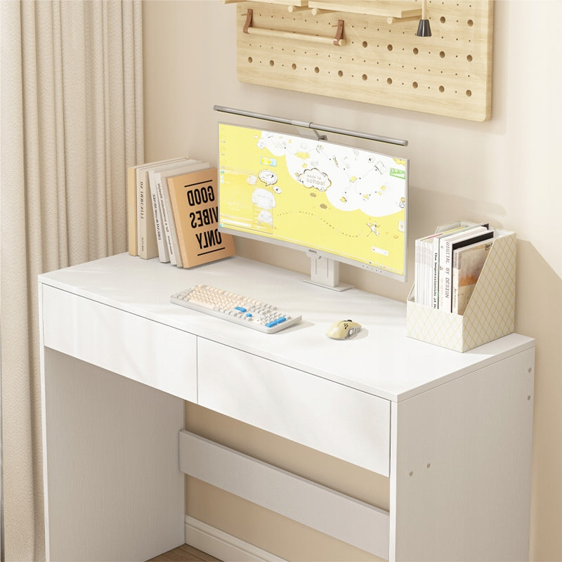 SCrivania per computer bianca moderna con 2 cassetti LOFT Tavolo da toeletta 100 cm
