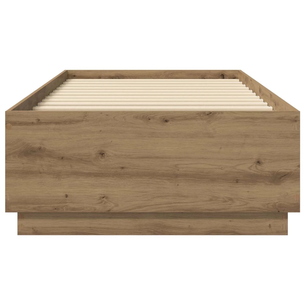 Letto con LED con strisce LED Rovere Artigianale 80 x 200 cm 3429572