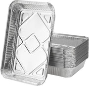 Contenitori in alluminio per alimenti 30 pz - 32,5 x 26 x 6,5 cm - 3500 ml - Argento - Resistenti allo shock - Adatti per BBQ/Cottura - Piatti in alluminio