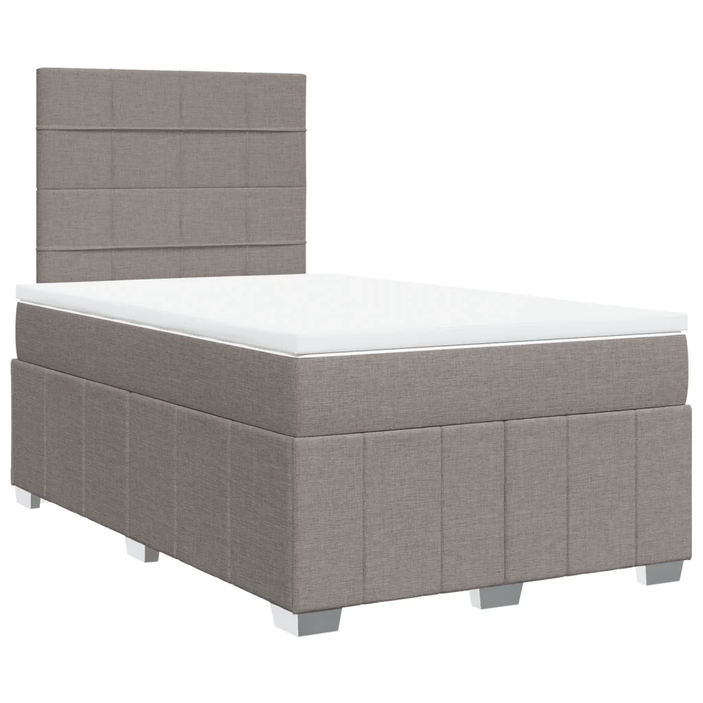 Giroletto a Molle con Materasso Tortora 120x190 cm in Tessuto