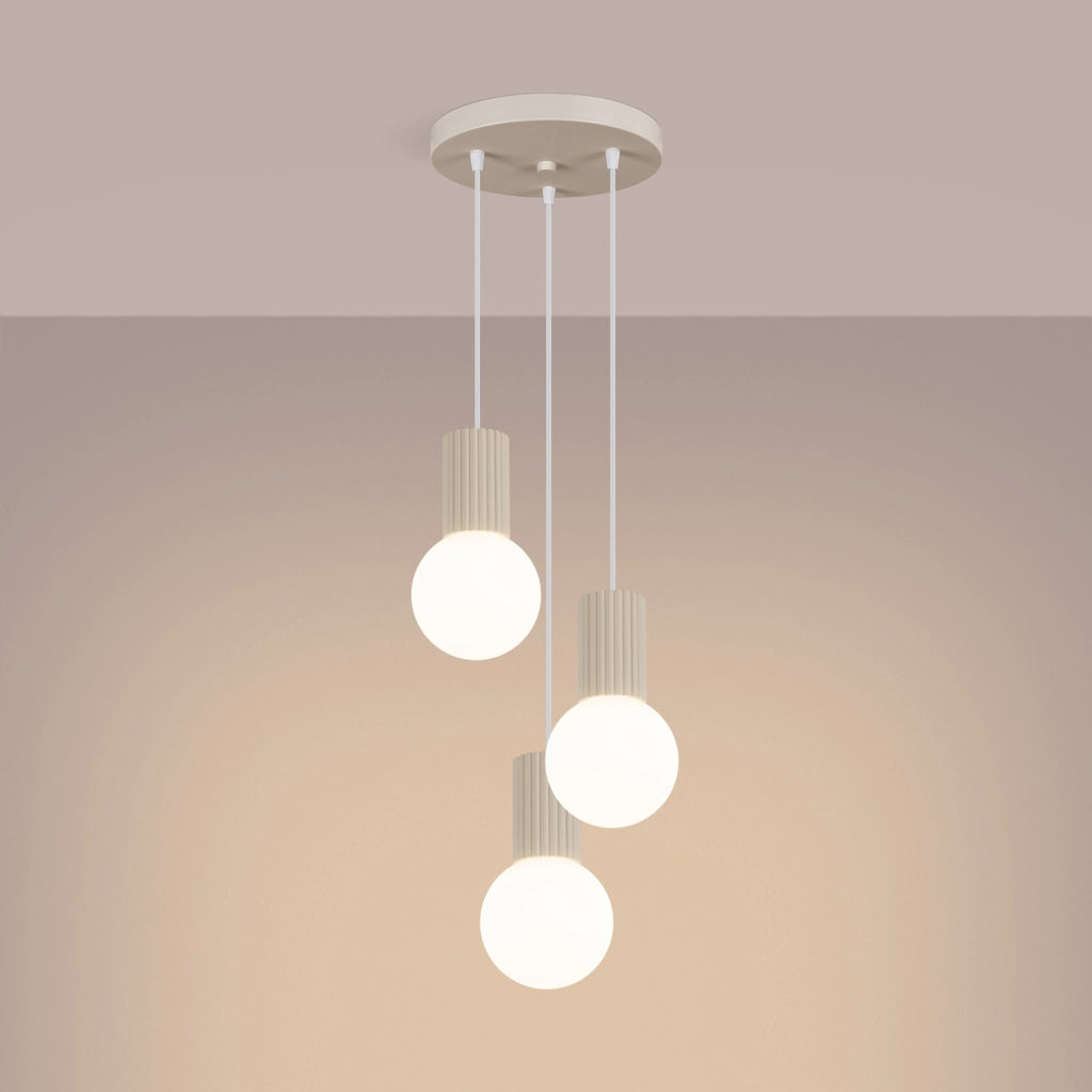 Lampada a sospensione SFERA beige 3 sfere G9 Pure Lume