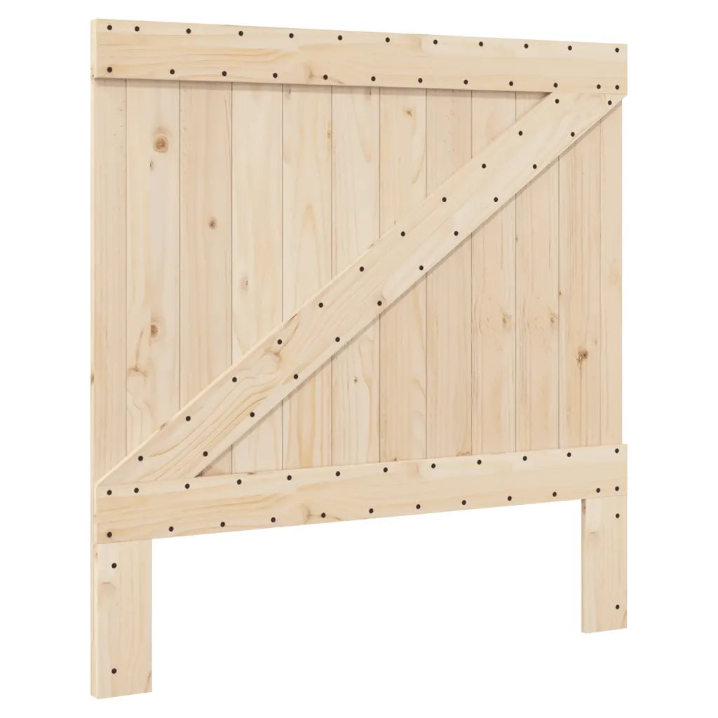 Letto singolo | Letto per adulti | Giroletto con Testiera 100x200 cm Legno Massello di Pino