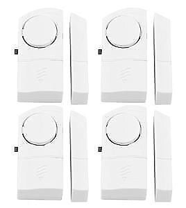 Olympia TF 400 Sensore Porta Finestra Set 4 Pezzi Allarme 90 dB Contatto Magnetico Batteria colore Bianco