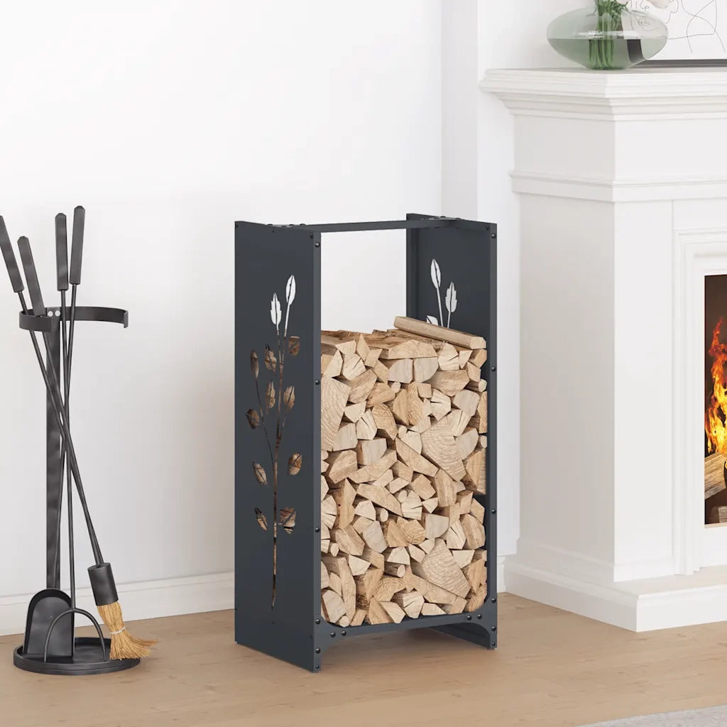 Rastrelliera per Legna da Ardere Antracite 40x30x80 cm CFW7055196