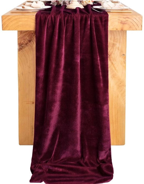 Tavolo coperto, tovaglia da tavola per matrimonio festa di Natale, tovaglia da tavola per conferenze alberghiere, 74 x 30,5 cm, rosso vino