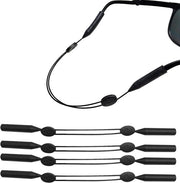 Briglia regolabile per donne e uomini - Cintura antiscivolo per occhiali da sole sportivi (25 cm Nero)