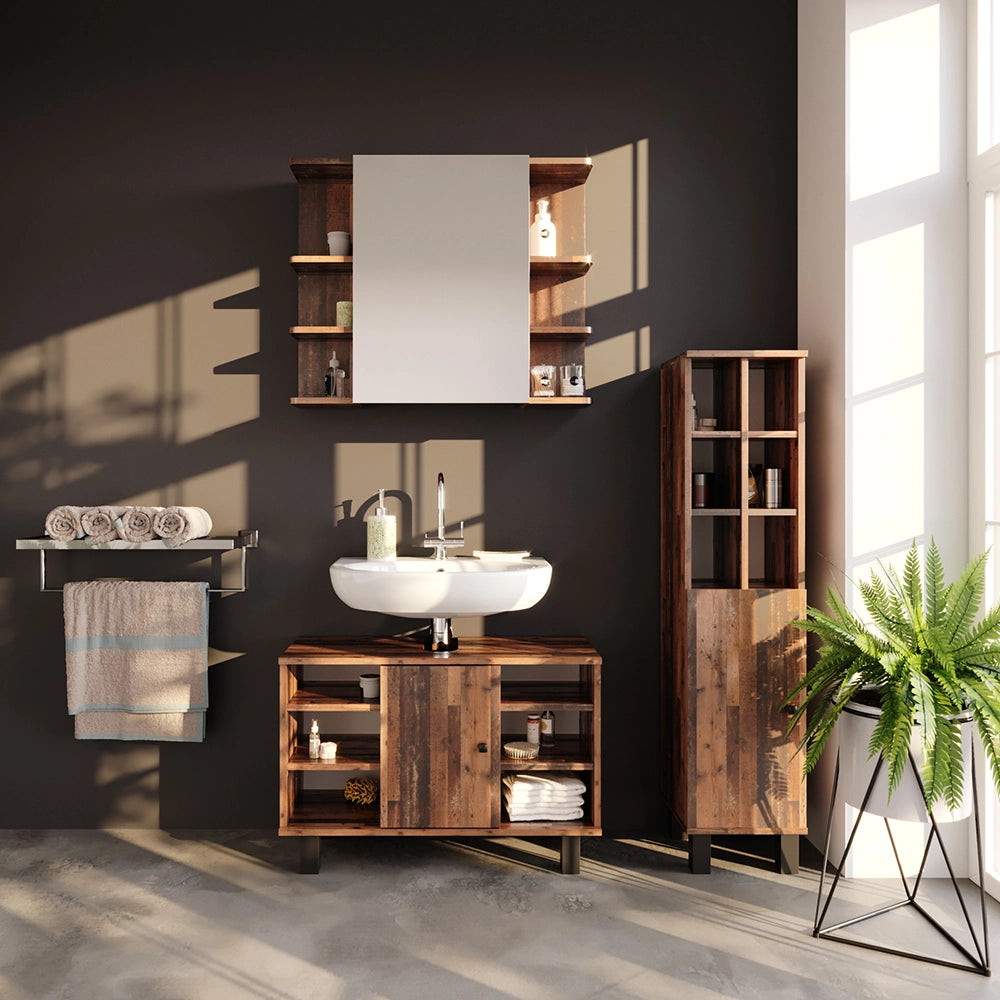 Mobile sottolavabo per bagno Fynn Legno antico 80 x 54 cm Vicco