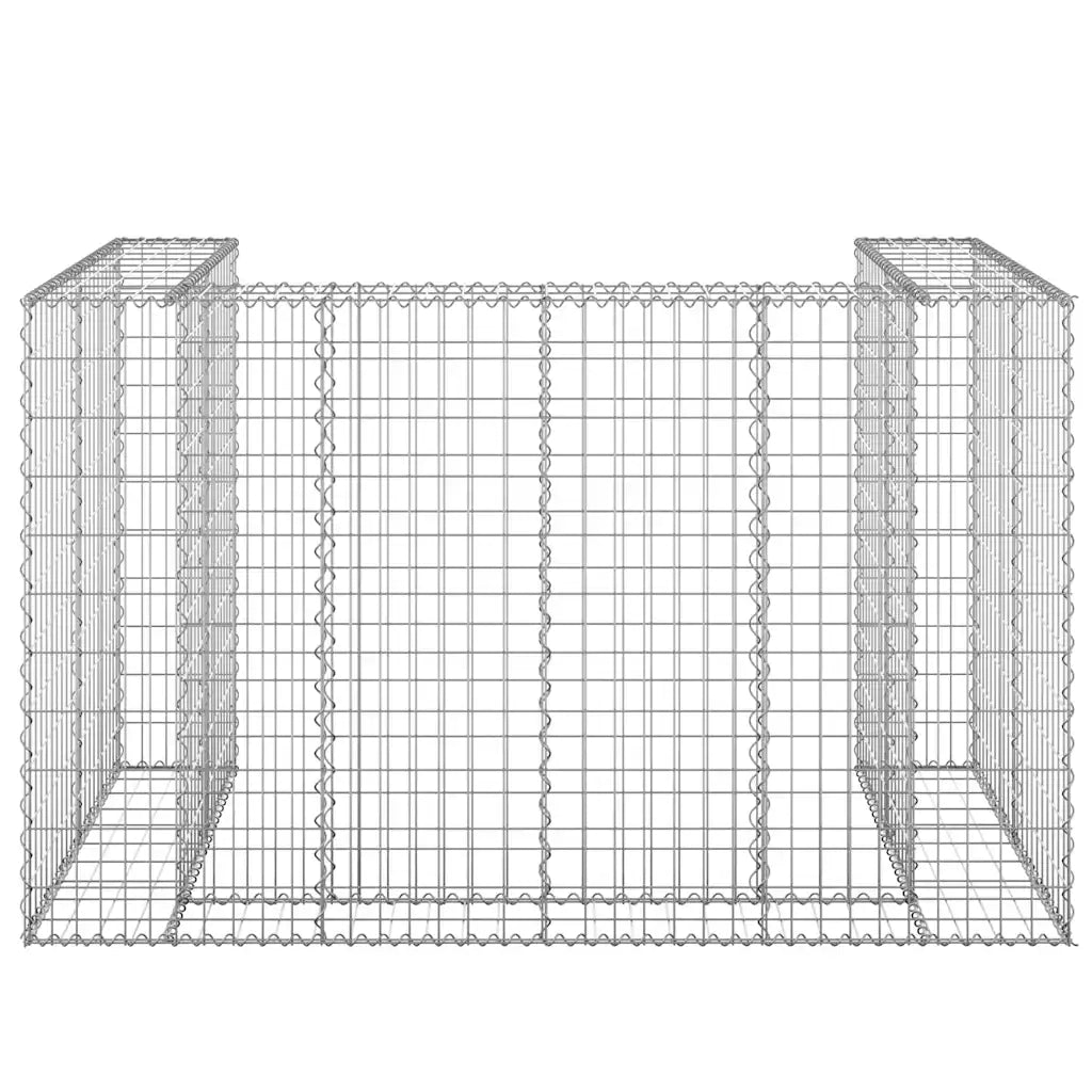 Gabbione per Bidoni in Acciaio Zincato 180x100x110 cm 151299
