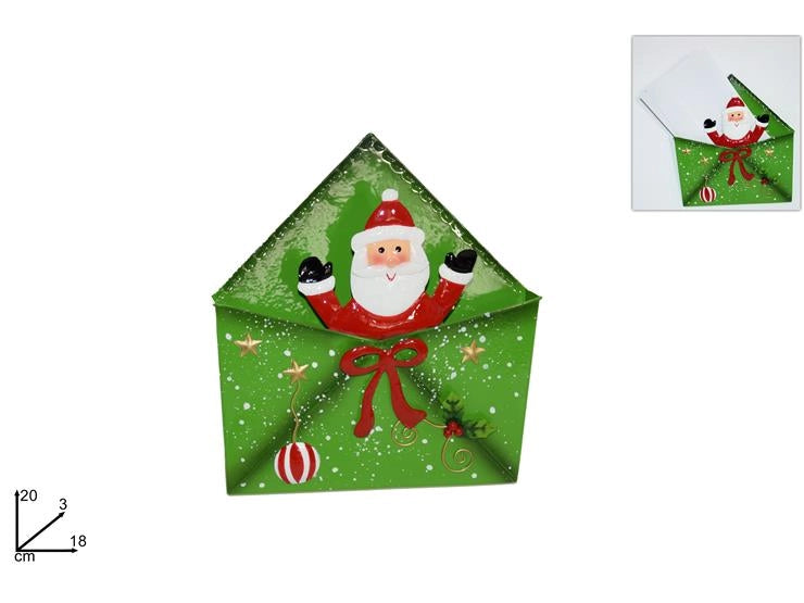 Porta Lettere di Babbo Natale in Latta 20 x 18 cm