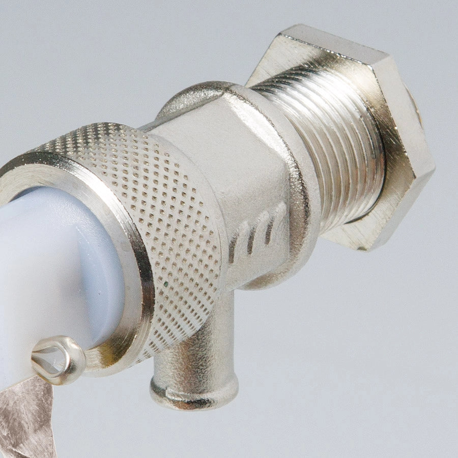 Galleggiante silenzioso in ottone stampato, cappuccio nylon, filetto corto 3/8"  F.A.R.G.