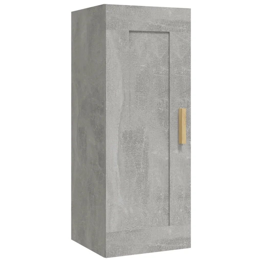 Armadietto a Muro Grigio Cemento 35x34x90 cm Legno Multistrato cod mxl 32774