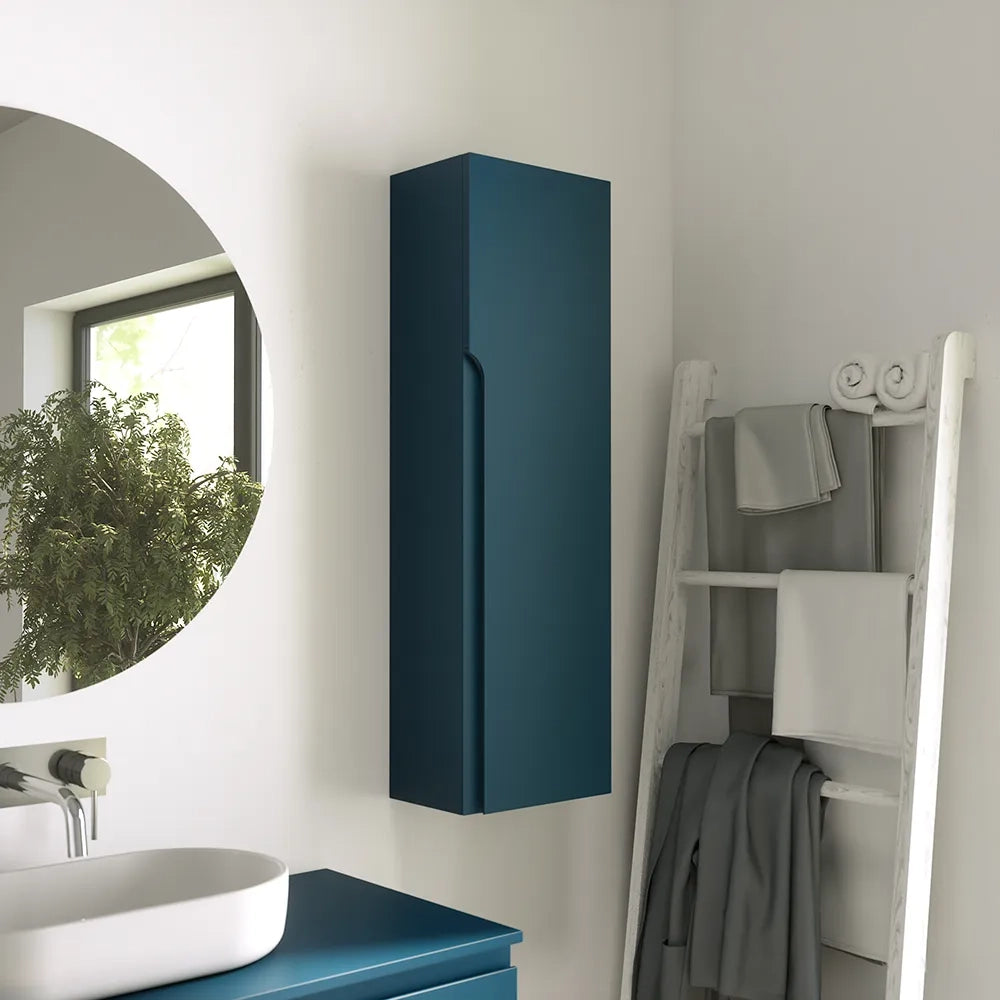 Colonna bagno sospesa altezza 100cm blu zaffiro reversibile | Ardenne