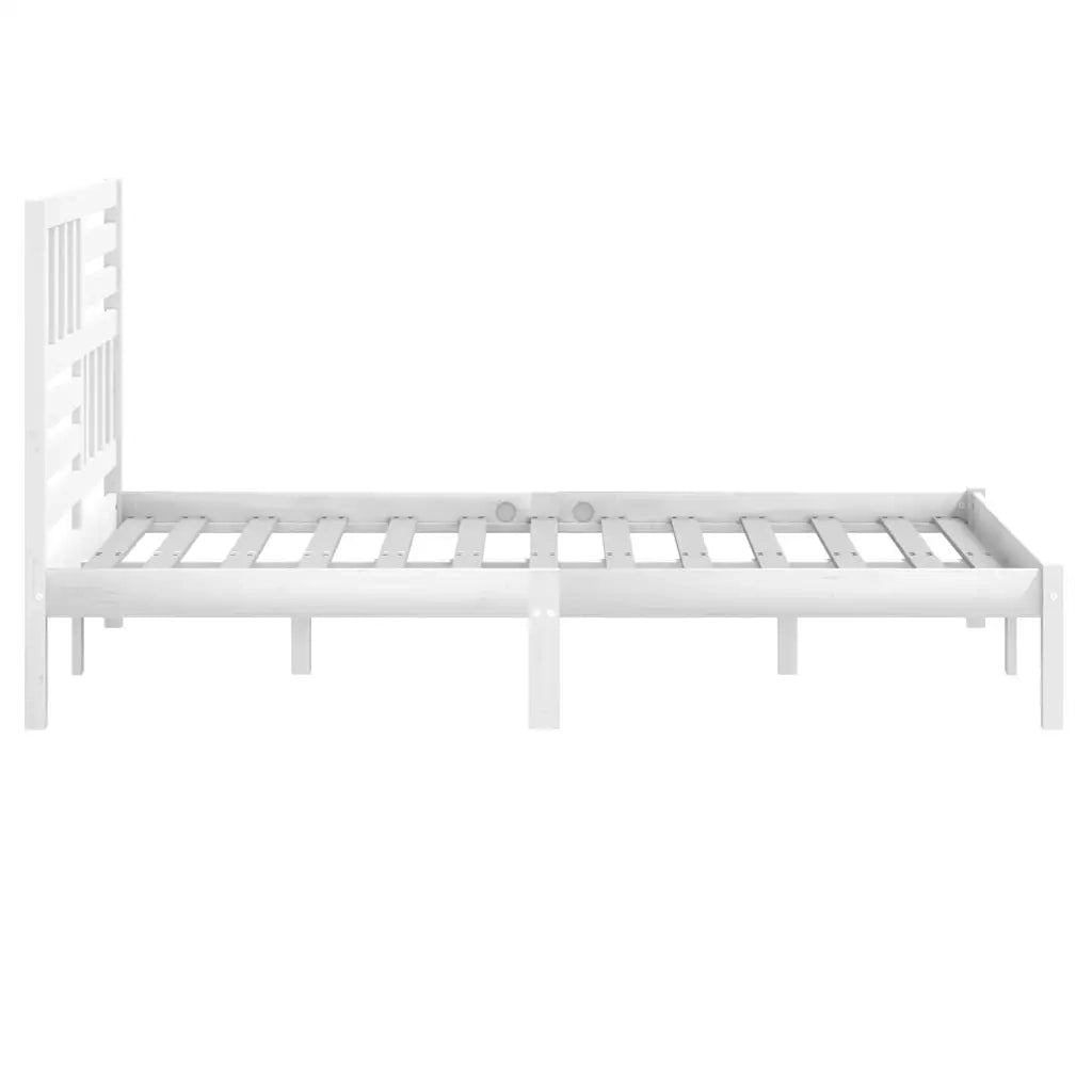 Giroletto-Struttura Letto Bianco in Legno Massello di Pino 140x200 cm 300050