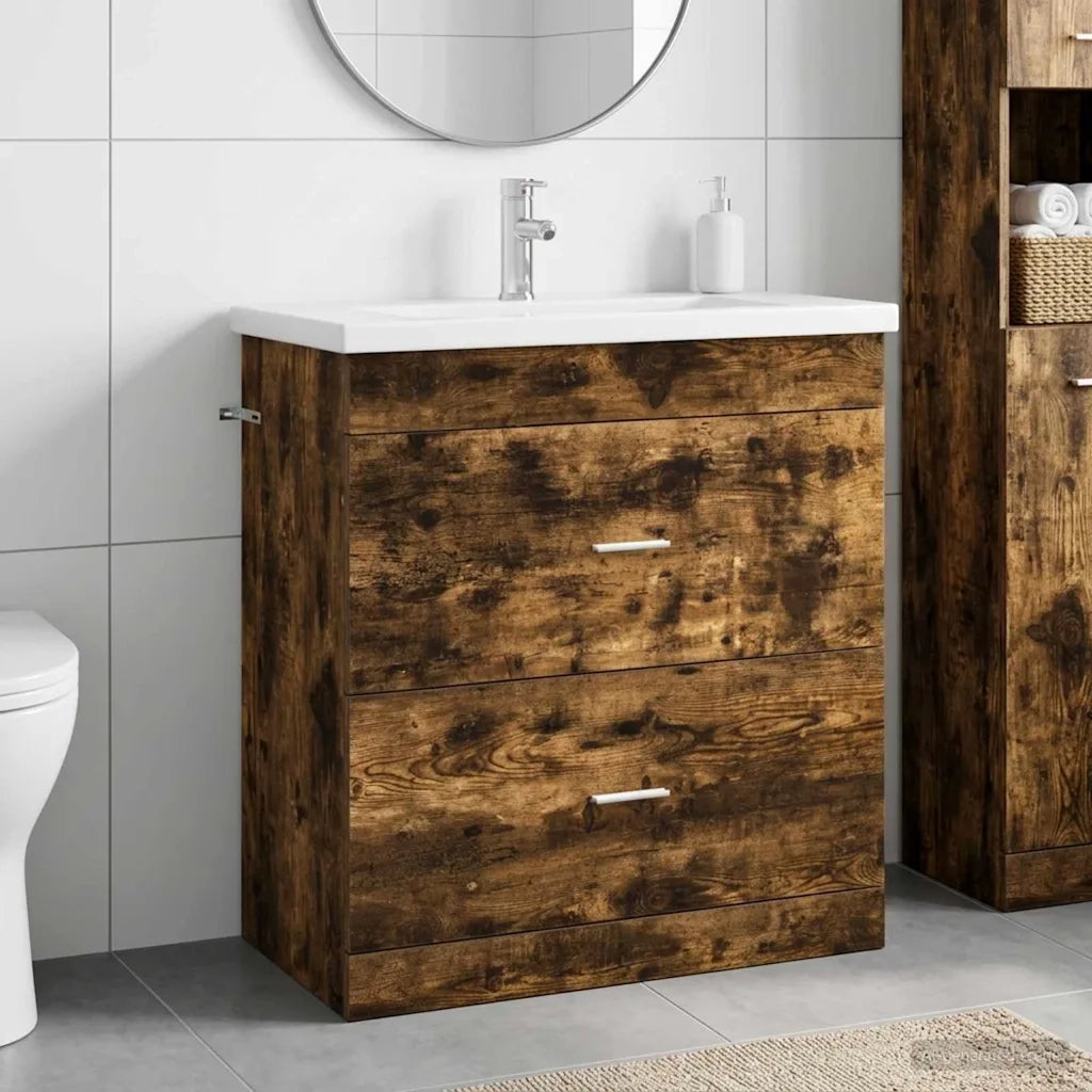 Set di mobili per il bagno Rovere Fumo 81 x 40 x 84,5 cm 3404378
