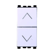 Pulsante Saliscendi Commutatore 2P 10A Tapparelle Colore Bianco Compatibile Con Vimar Arke