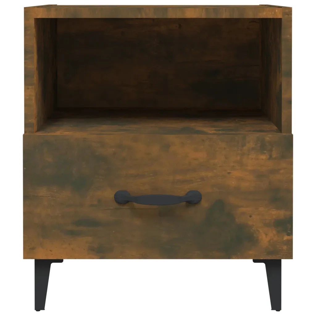 Comodini 2 pz Rovere Fumo in Legno Multistrato cod mxl 31310