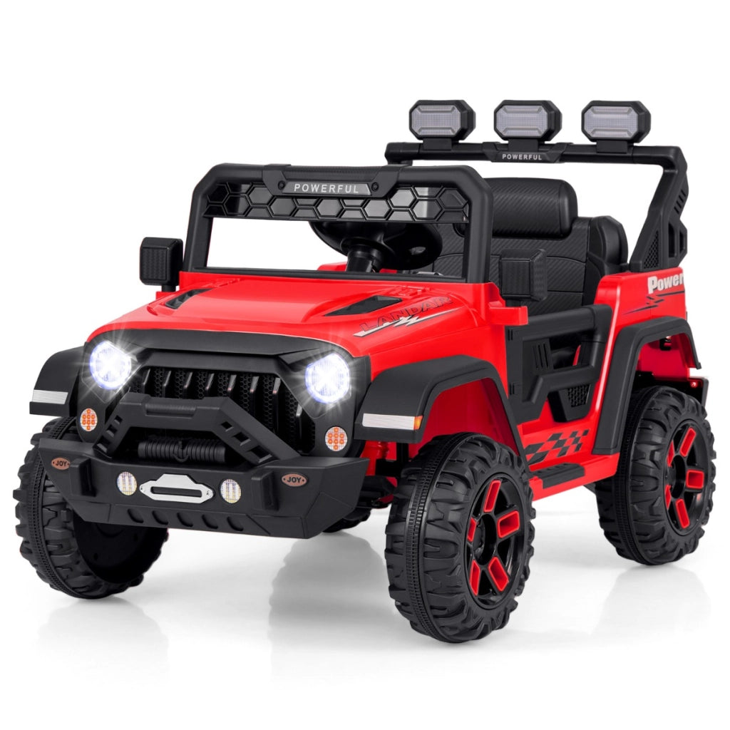 Auto elettrica 12V per bambini con telecomando connessione wireless porta USB, Macchina giocattolo Rosso-Macchinine giocattoli