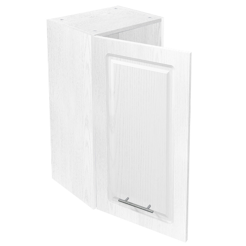 Pensile da Cucina Armadio Sospeso da Parete Design Boiserie Bianco Frassinato