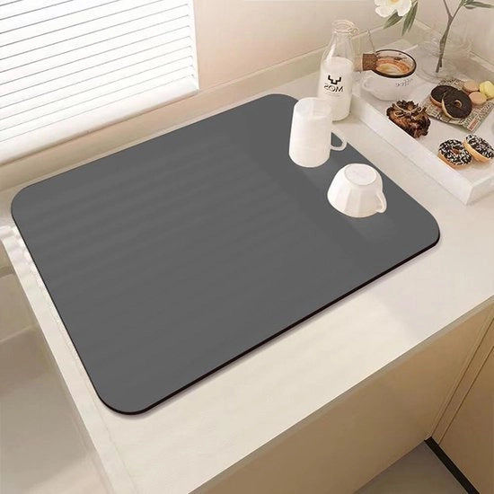 Matte da assorbimento per cucina - resistente al calore e antiscivolo - grigio scuro 40 x 50 cm