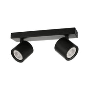 Faretto soffitto Karlota nero doppio 2xGU10 Italux