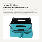 Borsa a Strisce per Scale - Pannello Laterale Idrorepellente - Materiale Oxford - 5 Tasche Laterali - Capacità 20 kg - Installazione Facile - Multifunzionale - Borsa di Attrezzi per Scale